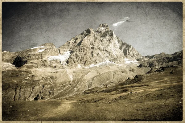 旧明信片样式、 意大利多洛米蒂山落基山脉 — 图库照片