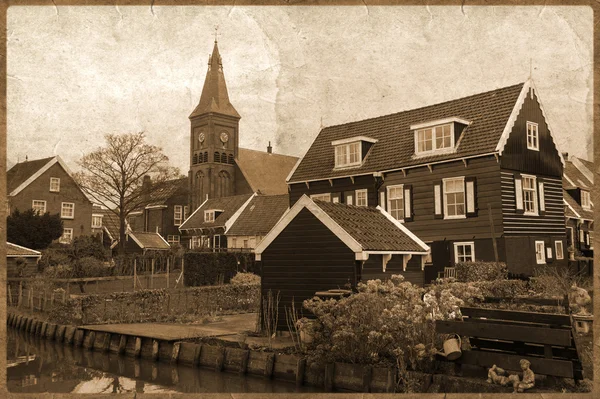 Photo vintage de bâtiments âgés dans le pays Amsterdam — Photo