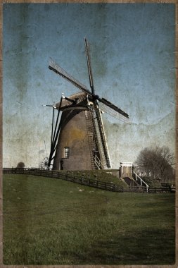 amsterdam ülkede yaşlı binaların Vintage Fotoğraf