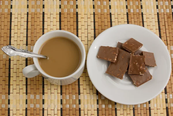 Reggeli kávé és csokoládé — Stock Fotó