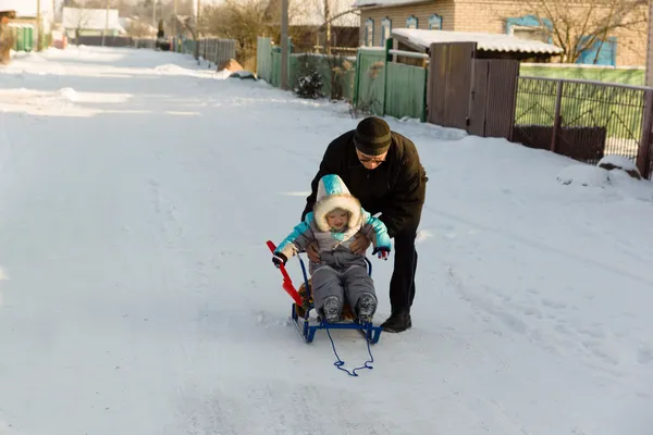 Ragazzo con nonno — Foto Stock