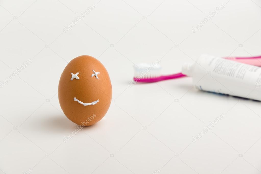 egg and toothpaste