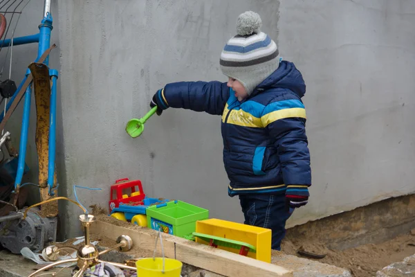 Boy with toys — Stock Photo, Image