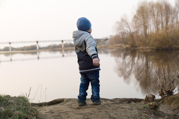 boy and river
