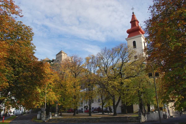 Церква Шпиль і замок — стокове фото