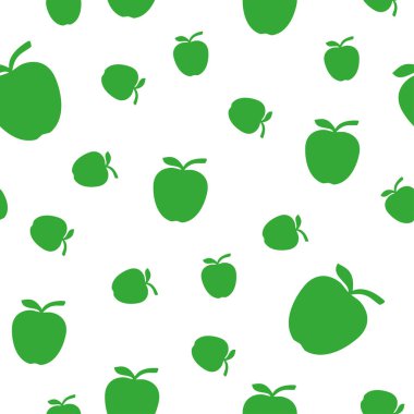 Seamless background or pattern of apples. Print for clothes. Packaging templates.