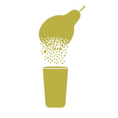 Armut sıvı ya da meyve suyu olarak çözülür ve bardağa düşer. Yok etme etkisi. difüzyon.