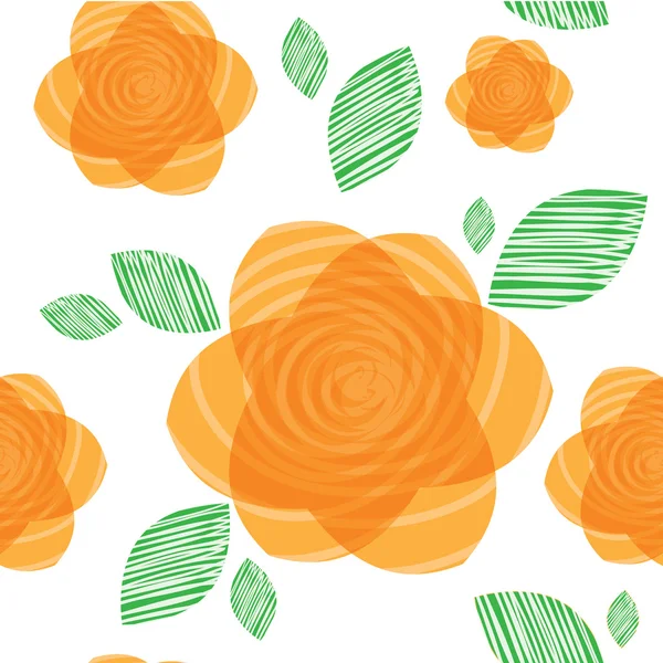 オレンジ色の花のパターン ストックベクター