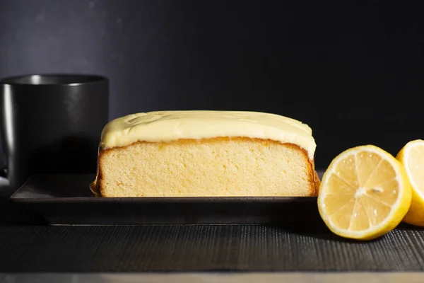 Madeira Kuchen Ist Ein Biskuit Oder Butterkuchen Der Traditionellen Britischen — Stockfoto