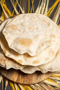 Taze pişmiş Pita Ekmeğinin ayrıntıları.