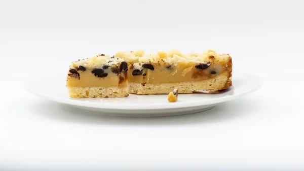 Foto Primer Plano Postre Dulce Gourmet Macadamia Slice — Foto de Stock