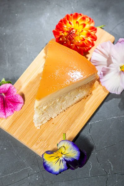 Homemade Freshly Baked Leche Flan Also Known Custard Cake Dessert — Stock Fotó