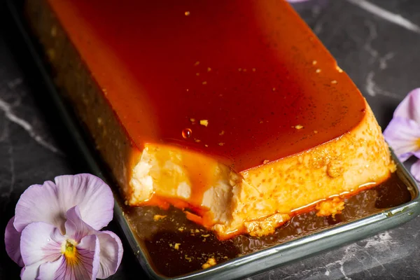 Creme Caramel Flan Caramel Pudding Caramel Custard Custard Dessert Layer — Stock Photo, Image