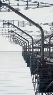 abandoned radar station in chernobyl area under grey sky