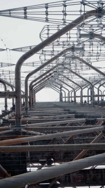 bottom view of radar station in chernobyl exclusion zone