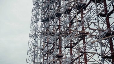 abandoned telecommunication station in chernobyl area clipart