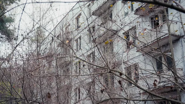 abandoned building near trees in chernobyl city