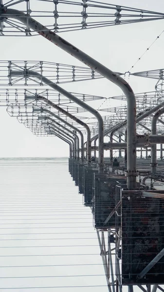 Abandoned radar station in chernobyl area under grey sky — Stock Photo