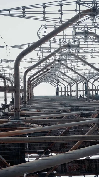 Bottom view of radar station in chernobyl exclusion zone — Stock Photo