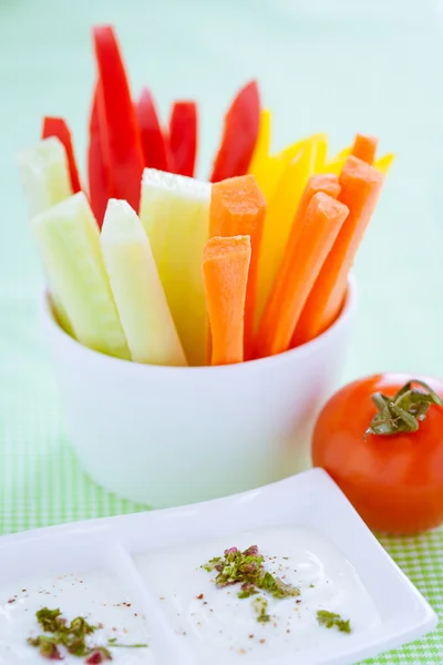 Crudites - vegetable sticks — Stock Photo, Image