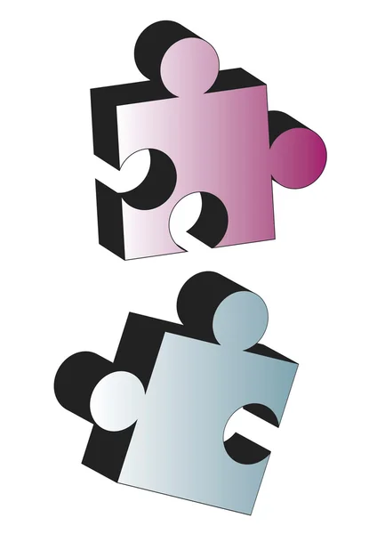 Puzzle pezzi — Vettoriale Stock