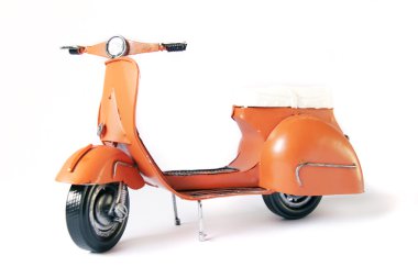 beyaz zemin üzerinde Vintage vespa