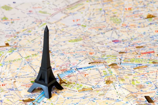 Eiffel tower paris map