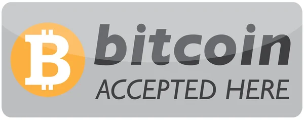 Bitcoin aceptado aquí — Vector de stock