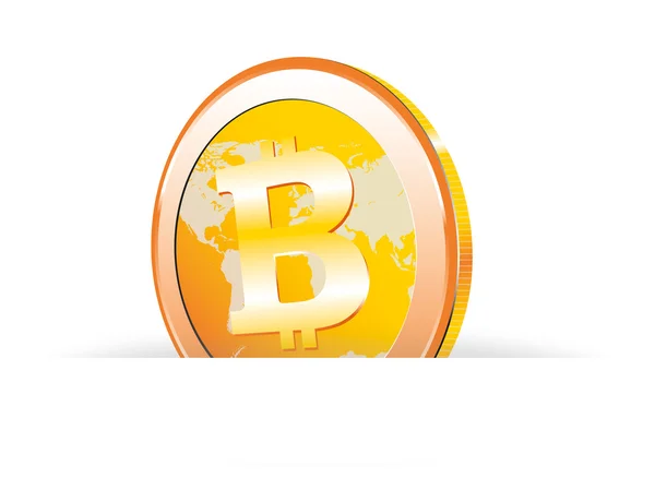 Bitcoin nova moeda digital — Vetor de Stock