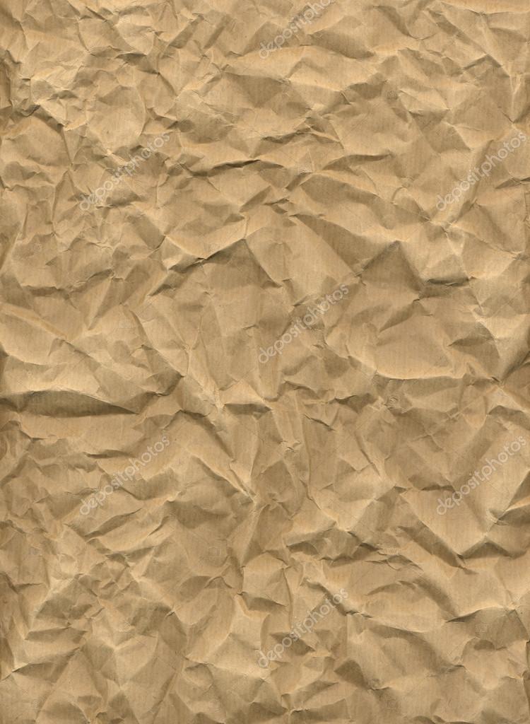 crumpled kraft paper