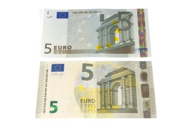 yeni beş euro banknot