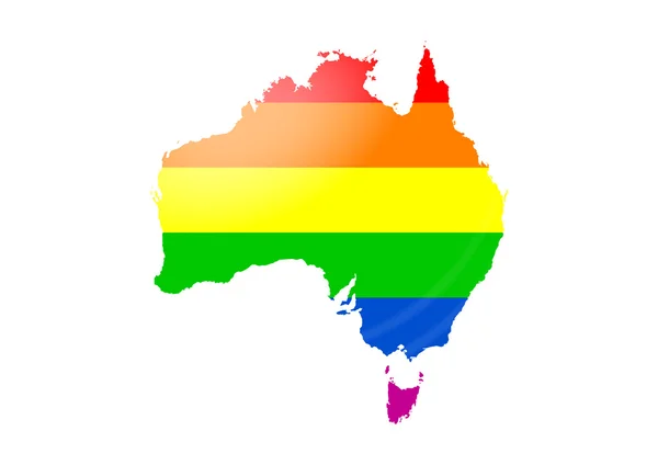 gay bayrak Avustralya harita