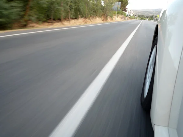 Car driving fast — Stock Photo, Image