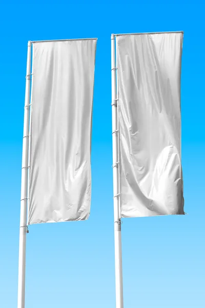 Two white flag — Stock Photo, Image