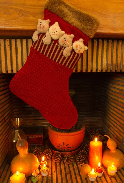 红色圣诞袜 — 图库照片