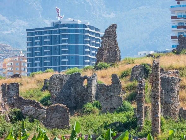 ALANYA, TURKEY - MAY 26, 2021. The ruins of ancient city of Naula — Stock Photo, Image