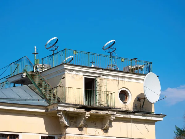 Moskau Russland Mai 2019 Ausrüstung Auf Dem Dach Des Meteorologischen — Stockfoto