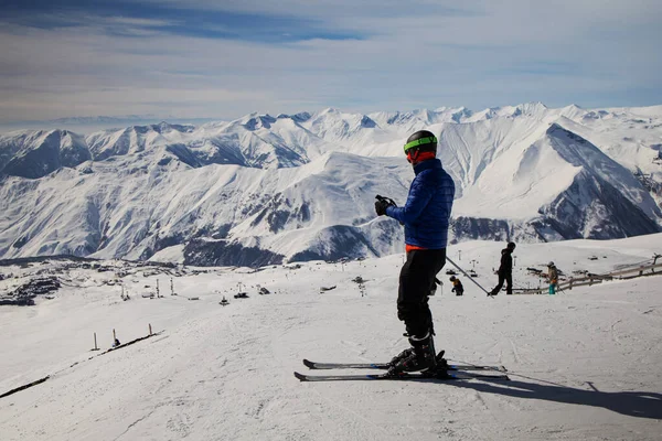 Skiing, skier, winter sport - woman skiing downhill