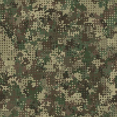 Kamuflaj şablonu. Klasik giyim tarzı kamuflaj tekrarlama baskısı