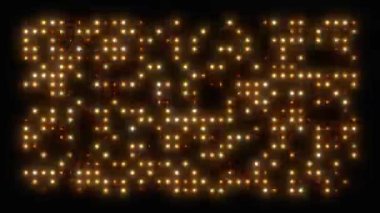 Gerçekçi halojen sahne ışıkları duvarı strobo yanıp sönen 4k vj döngü arkaplanı