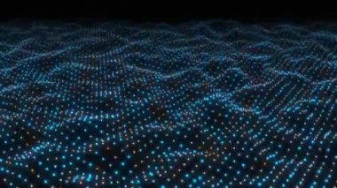 Alan derinliği olan sanal uzay. Döngülü holografik arkaplan