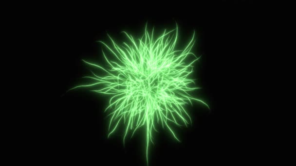 Verde futurista sci fi plasma esfera forma animação 3d de energia brilhante — Vídeo de Stock