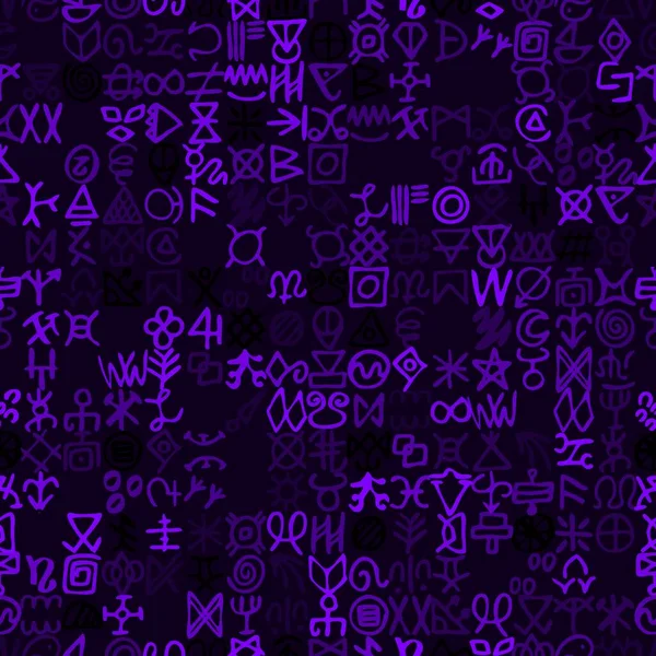 Alternative of digital blue matrix and computer code symbols seamless pattern — Stock Vector