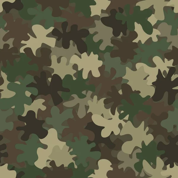 Camouflage nahtlose Muster Hintergrund Maskierung Camo wiederholen Druck — Stockvektor