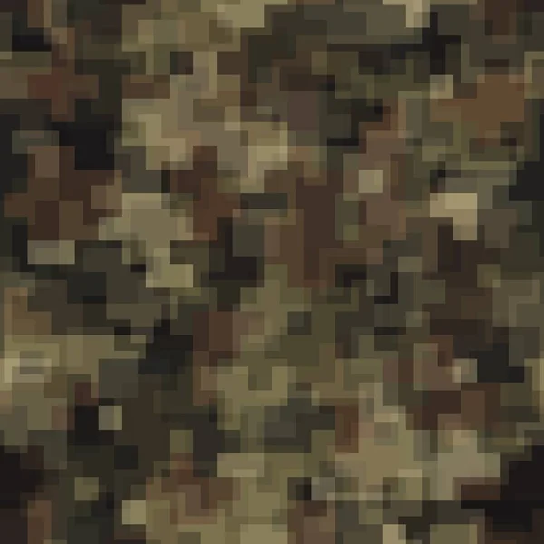 Abstract seamless pattern with khaki and brown colored chaotic overlap pixels — Διανυσματικό Αρχείο