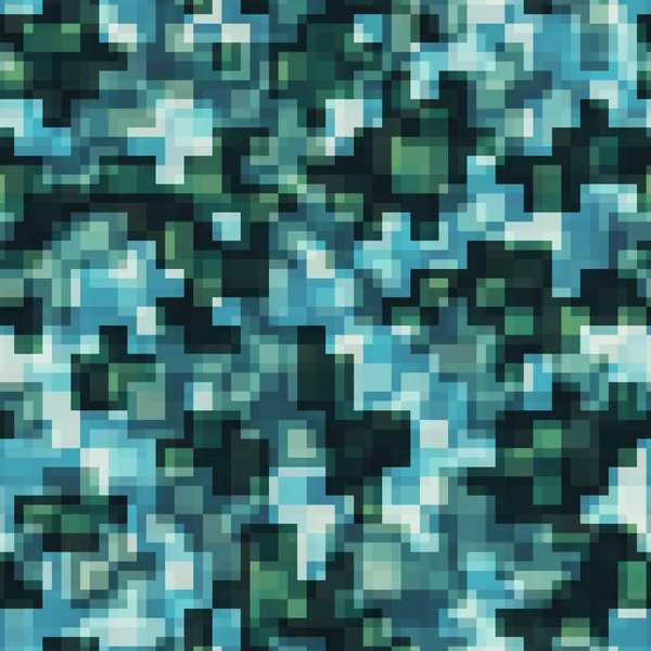 Digitale camouflage naadloos patroon militaire geometrische camouflage achtergrond — Stockvector
