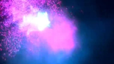 Güç parıldıyor küre küre. Mavi ve pembe bokeh ışıklarının görsel efekti