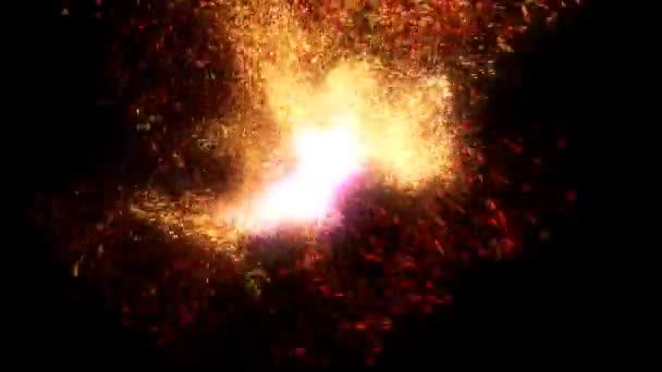 Промислове зварювання металу абстрактний фон теми вогню блищить хаос — стокове відео