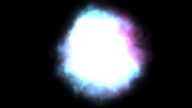 Parçacık enerjisi girdap patlamasını engelliyor. Soyut mavi duman bulutu beneği