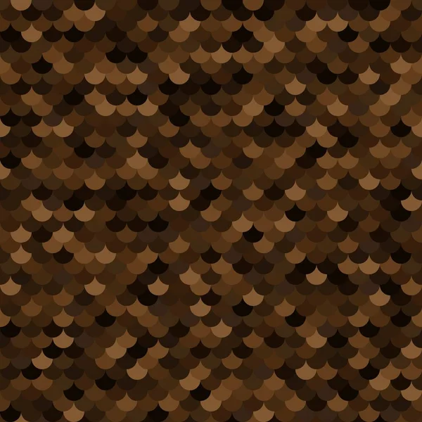 Abstrait chocolat brun demi-tons poisson échelle surface. Texture marine colorée — Image vectorielle